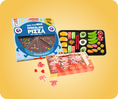 Verschillende soorten snoep en chocolade