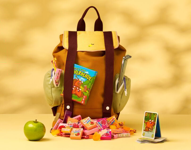 Rugzak met spelletjes en snoepjes