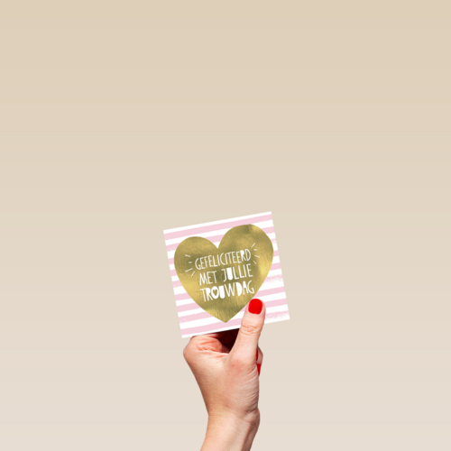 huwelijksjubileum goud hart