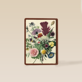 studio art kaart van schilderij met bloemen blanco