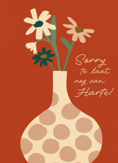 Te laat nog van harte vaas