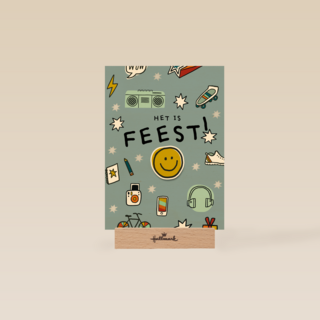 verjaardagskaart het is feest