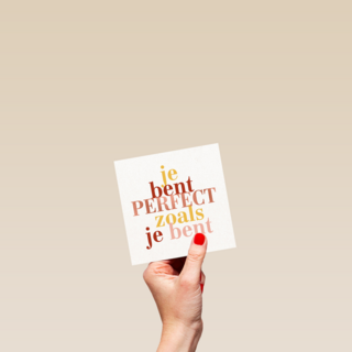 vriendschapskaart je bent perfect zoals je bent powervrouw
