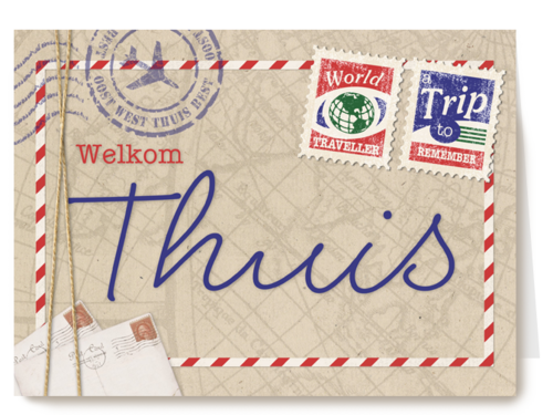 ansichtkaart welkom thuis
