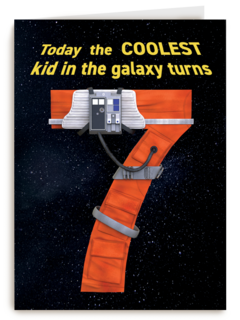 Star Wars verjaardagskaart 7 jaar