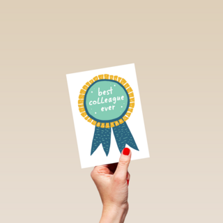 Bedankt kaart thuiswerken best collegue ever groen