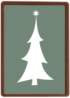 hallmark kerstkaart met kerstboom