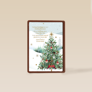 Kerstboom meertalige kerstwens