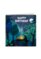 Verjaardagskaart man tiener jongen kampvuur Happy Birthday