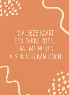 laat me weten als ik iets kan doen kaart