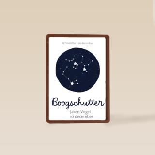 sterrenbeeld kaart boogschutter editable