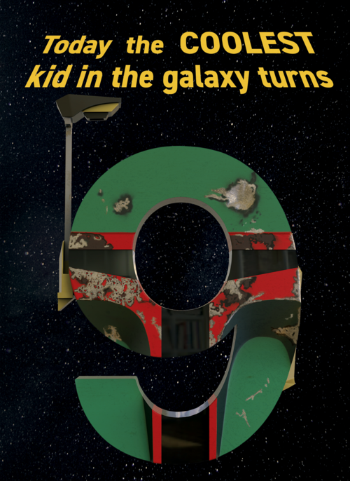 Star Wars verjaardagskaart 9 jaar