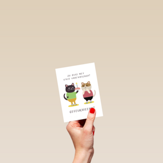 verjaardagskaart met sushi voor een kat