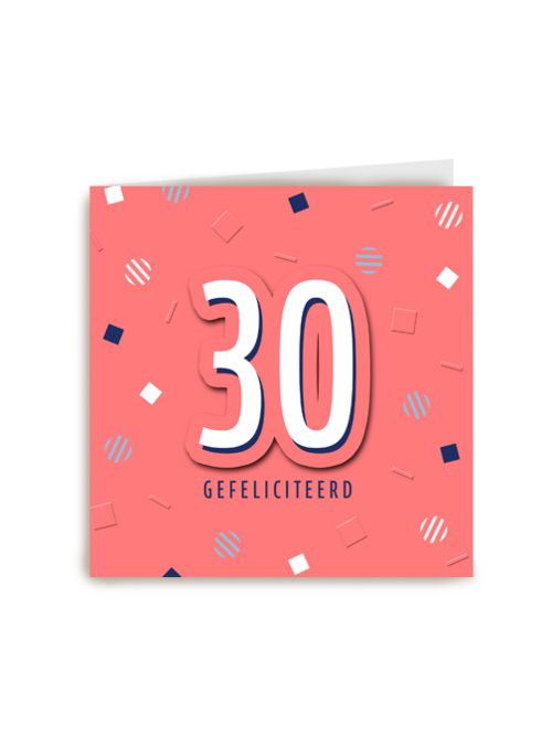 verjaardag kaart stijlvol leeftijd 30