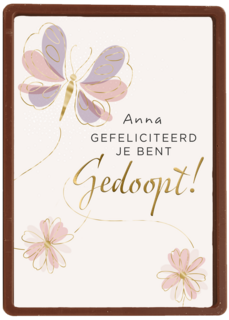 Gefeliciteerd gedoopt vlinder