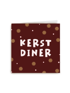 Kerst uitnodiging Kerstdiner modern