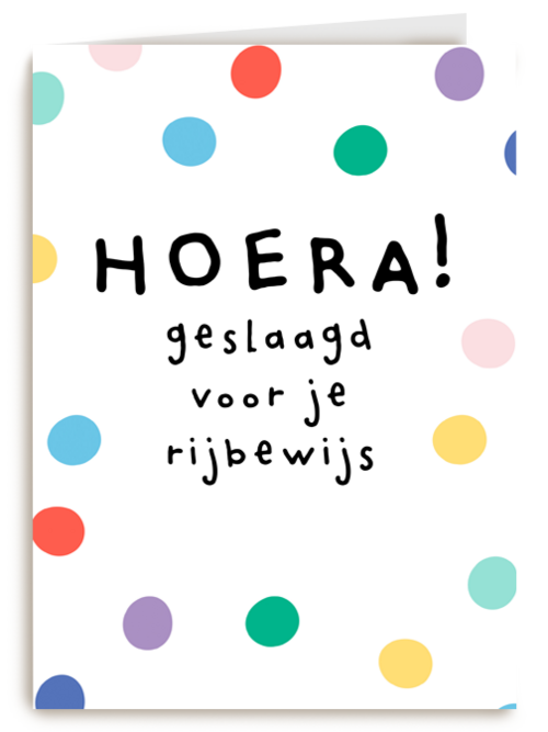 Geslaagd kaart hoera geslaagd voor je rijbewijs