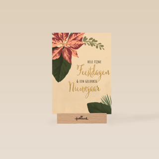 Kerstkaart fijne feestdagen gelukkig nieuwjaar
