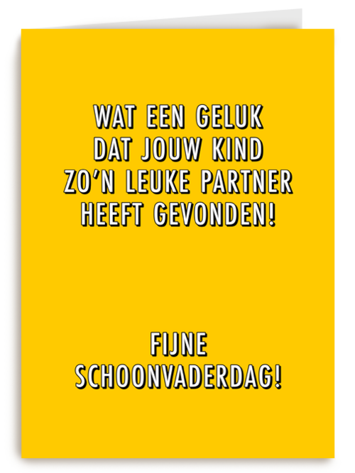 Grappige schoonvaderdagkaart