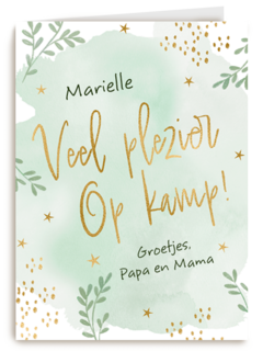Veel plezier op kamp papa mama