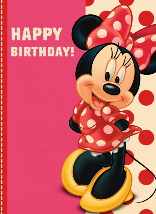 minnie mouse in jurk met rode stippen