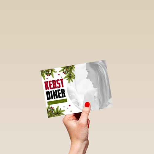 kerstdiner fotokaart liggend