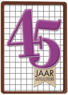 vijfenveertig paars ruitjes