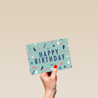 Happy Birthday met confetti