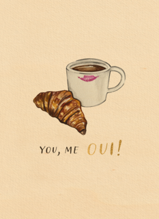 Valentine You Me Oui croissant