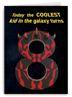 Star Wars verjaardagskaart 8 jaar