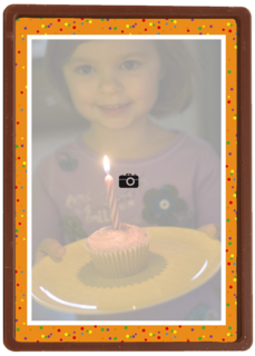 fotokaart blanco oranje omkader