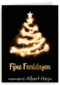 kerstkaart met lichtgevende kerstboom
