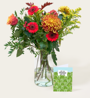 Boeket Bloemen Festive Fall Met Vaas