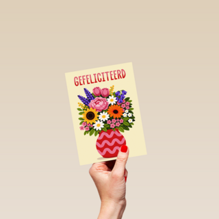 Verjaardag Gefeliciteerd Vaas Bloemen