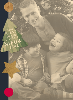 fijne kerst blauw kader