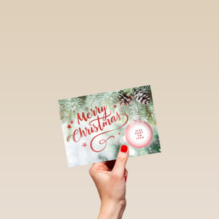 zakelijke kerstkaart met merry christmas