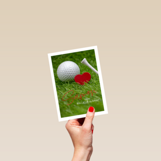 Valentijn balletje slaan golf