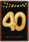 Verjaardagskaart leeftijden 40 ballonletters