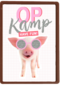 Op kamp kaart Biggetje met zonnebril have fun
