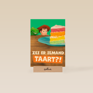 Toy Story kaart Zei er iemand taart