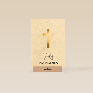 condoleancekaart met tekst veilig in zijn armen