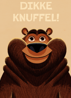 Dikke knuffel Beer Folio beige