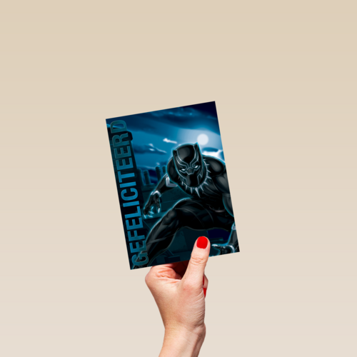 Black Panther kaart gefeliciteerd