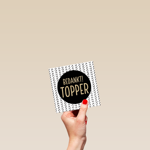bedankt kaart zakelijk bedankt topper