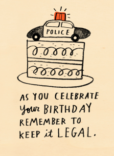 Verjaardagskaart grappig keep it legal