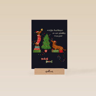 Teckels vrolijke feestdagen