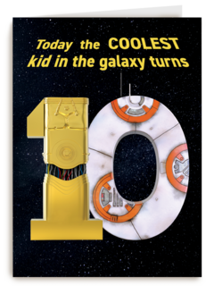 Star Wars verjaardagskaart 10 jaar