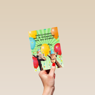 Gefeliciteerd met je verjaardag van ons allebei