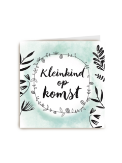 botanical kaart kleinkind op komst jongen