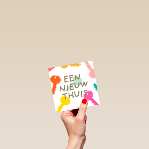 Verhuisd felicitatie sleutels